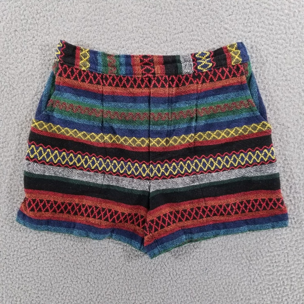 WAI WEAR Shorts Mens Small Ignacio Pull On Aztec Tribal Boho Hippie Festival